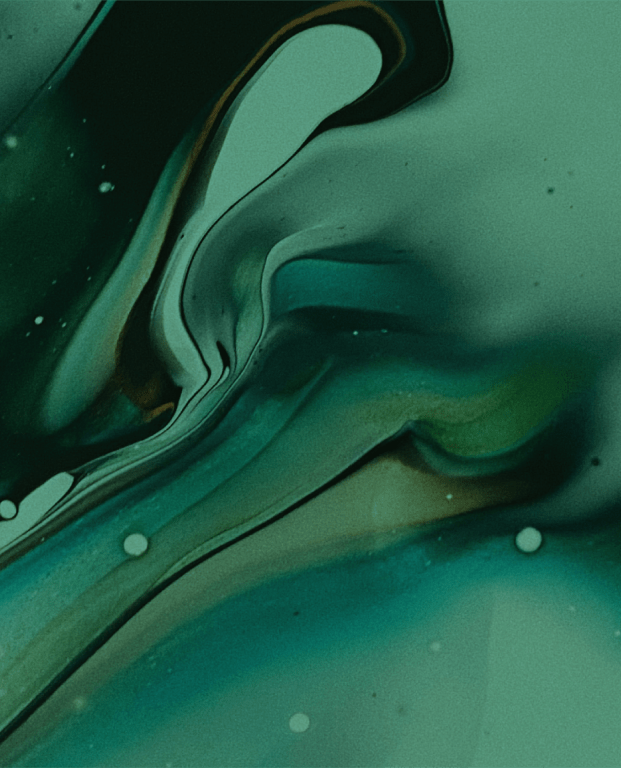 Background with varying shades of green paint swirls